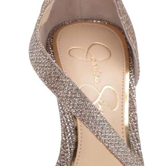 Womens High Heel Dress Sandals Gold 8 Stylish Rubber Sole Tpu Out - Picture 2 of 7